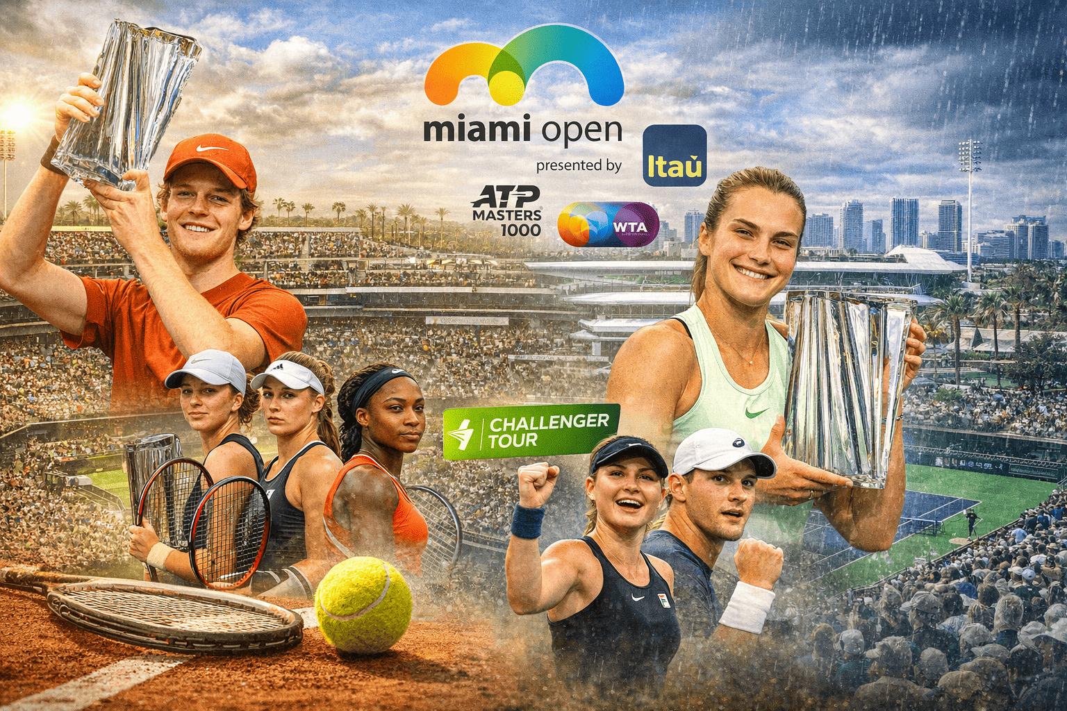 Главные события недели в мировом теннисе: новые чемпионы, старт Miami Open и формирование новой элиты