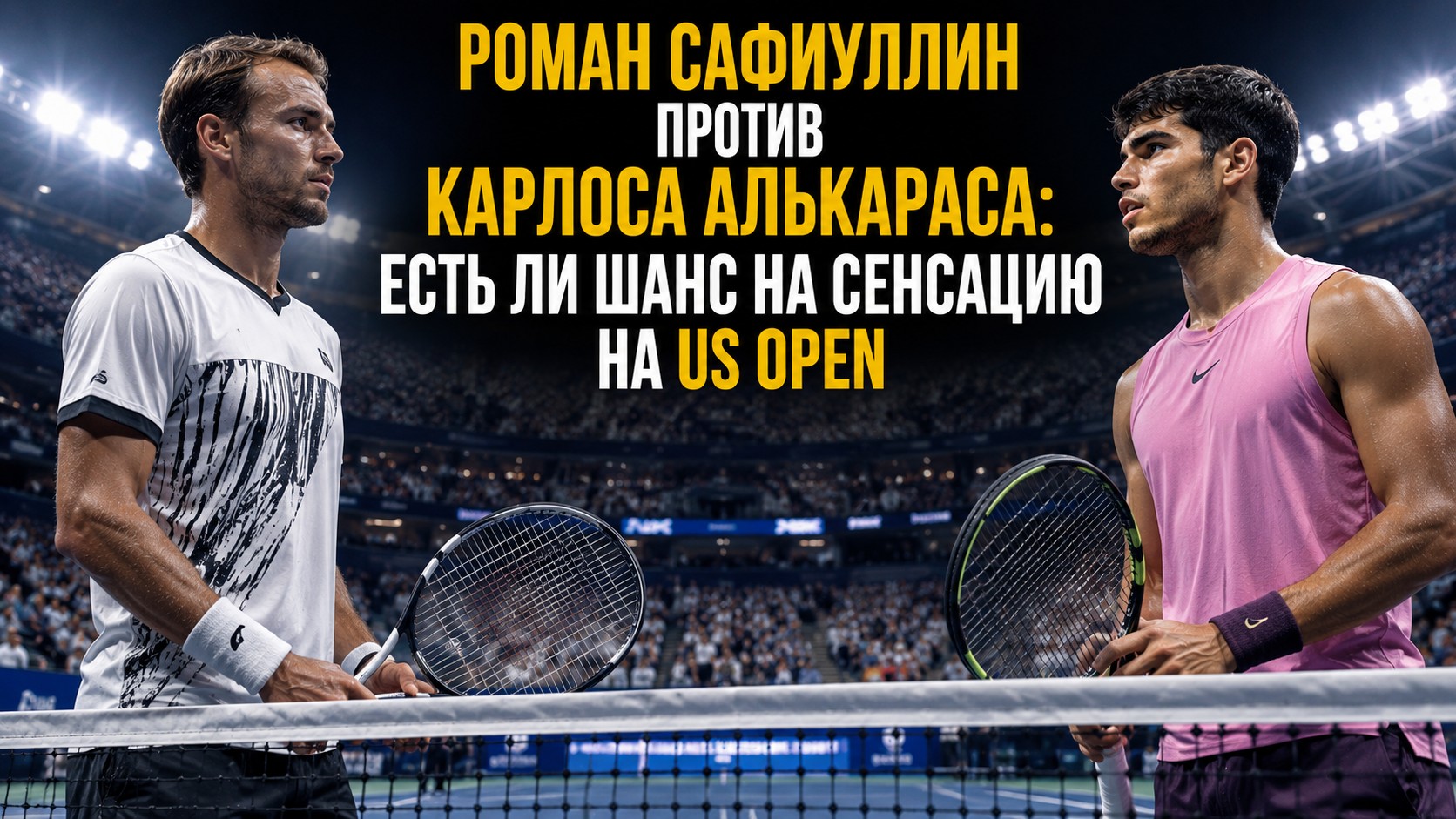 Роман Сафиуллин против Карлоса Алькараса: есть ли шанс на сенсацию на US Open