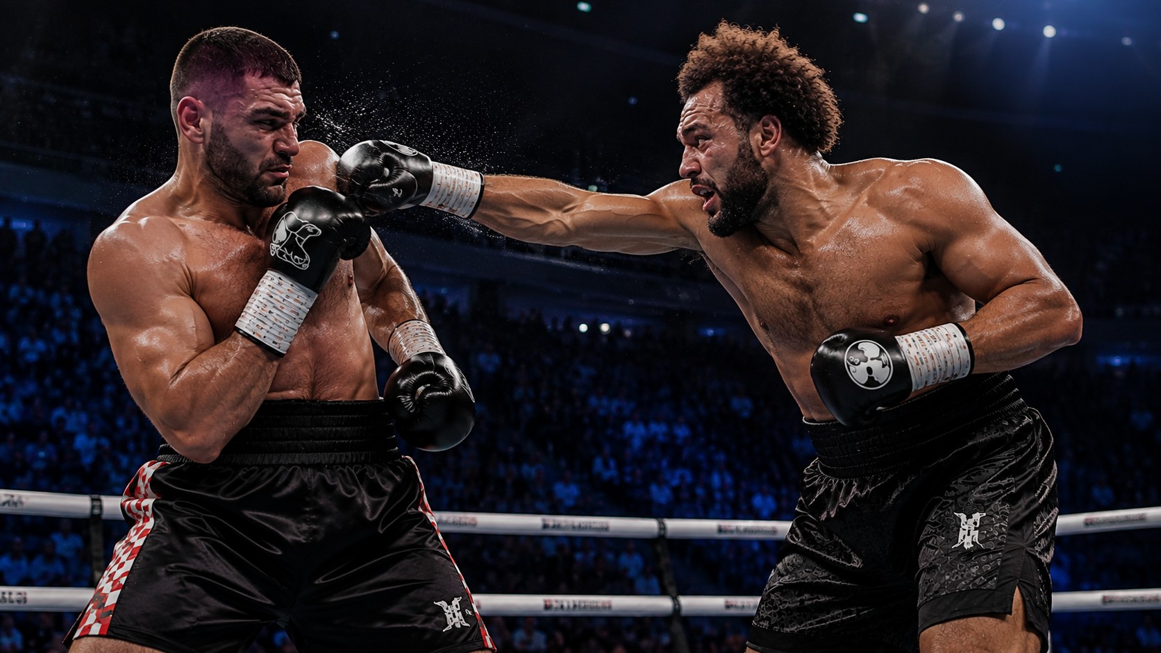Филип Хргович и Мозес Итаума в бою за вакантный титул IBF